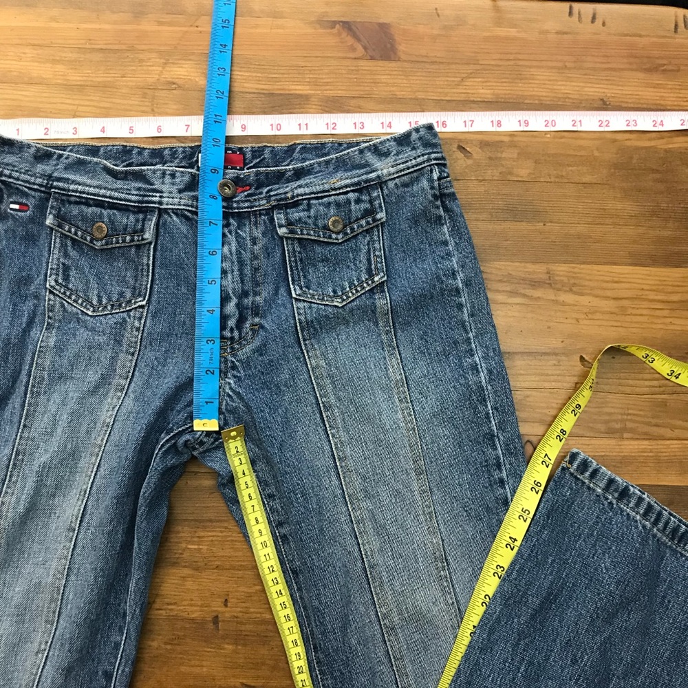 Tommy Hilfiger 90’s Lo Rise Jeans Sz 11 Wide Leg O - Picture 7 of 8
